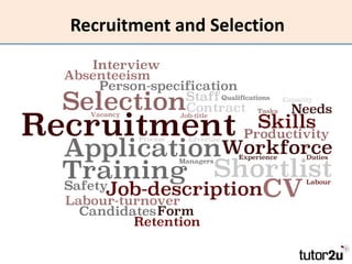 Recruitment and Selection
 