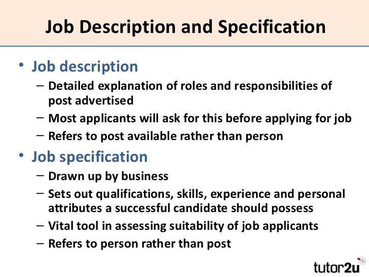 Job Description Advantages And Disadvantage