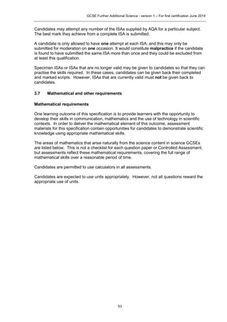 Aqa further additional science