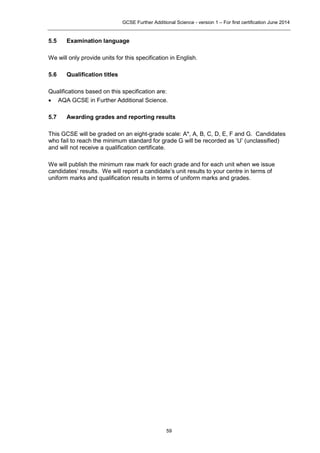 Aqa further additional science