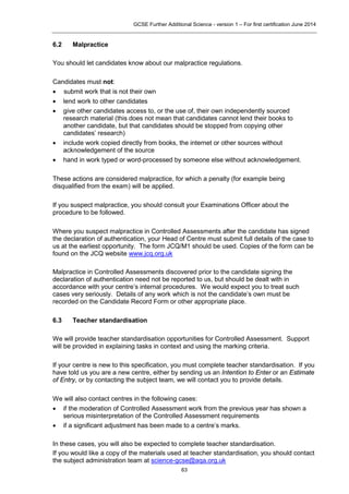 Aqa further additional science