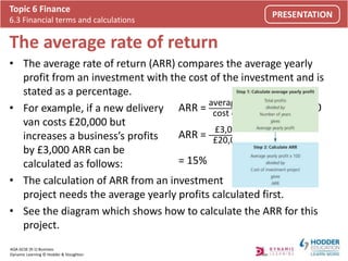 AQA Business finance powerpoint GCSEs last | PPTX