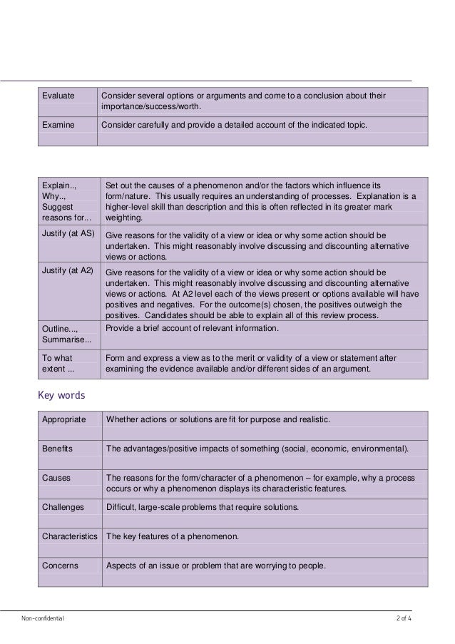 AQA Command Words