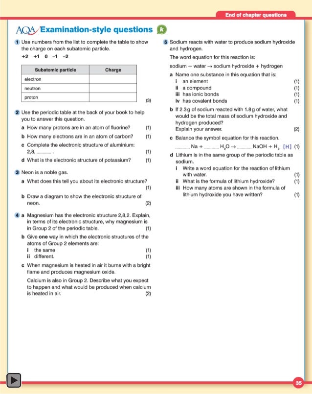 Aqa Gcse Chemistry Aqa Gcse Chemistry