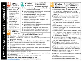 AQA GCSE LANG P1 P2 LIT P1 P2 | PDF