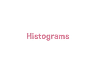 Histograms
 