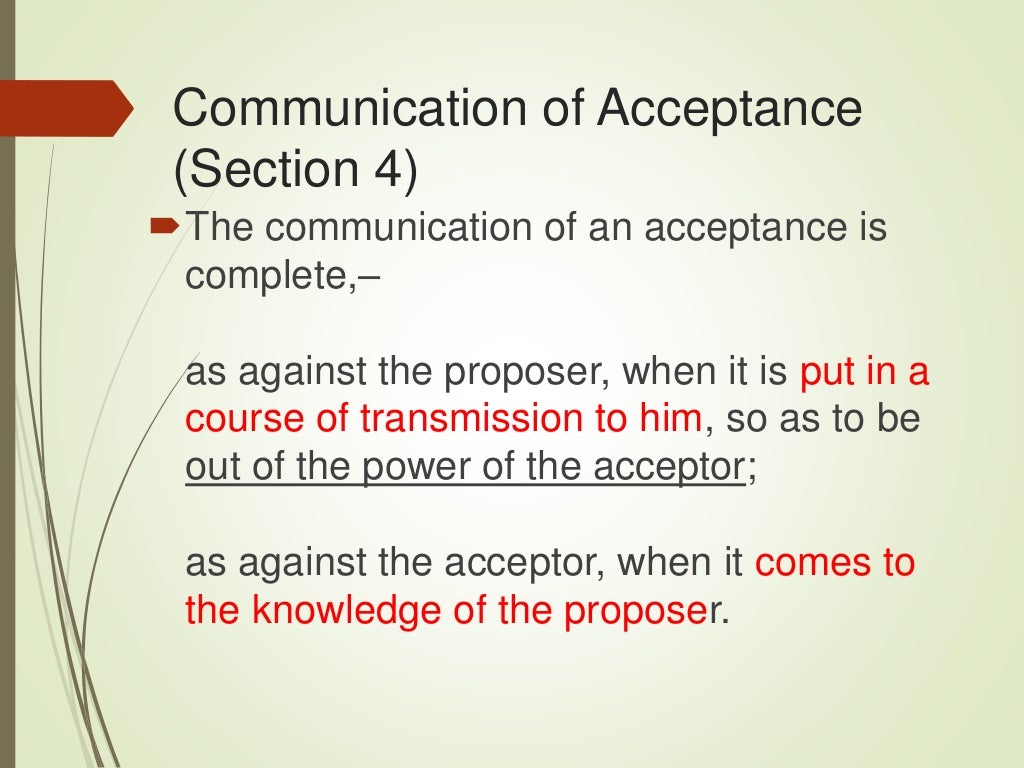 Agreement In Contract Mirror Image Rule