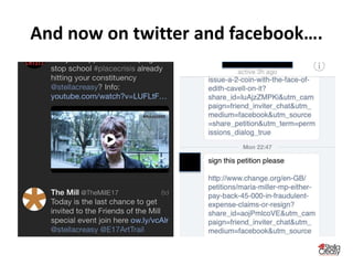 And now on twitter and facebook….
 