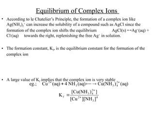 Equilibria Solubility Acid-Base Products | PPT
