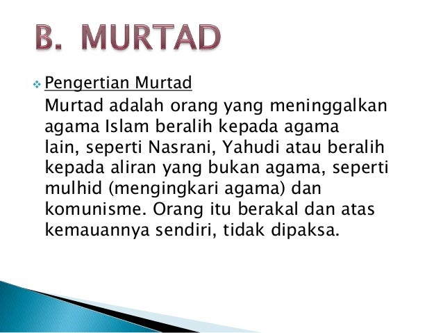 Pemahaman Kufur, Murtad, Nifaq dan Zalim
