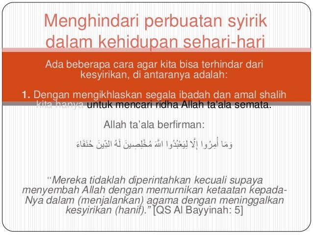 Cara Menghindari Perbuatan Syirik Kumpulan Cara Terbaru 2021