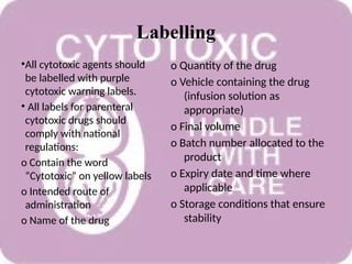 Reprotoxic Label Examples Aseptic Dispensing Hospital Pharmacy.pptx