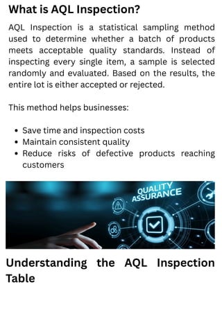 AQL Inspection: Ensuring Quality with AQL Inspection Table and ...