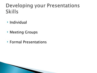 Nov 2008 Presentation Communication Skills for Quality Professional