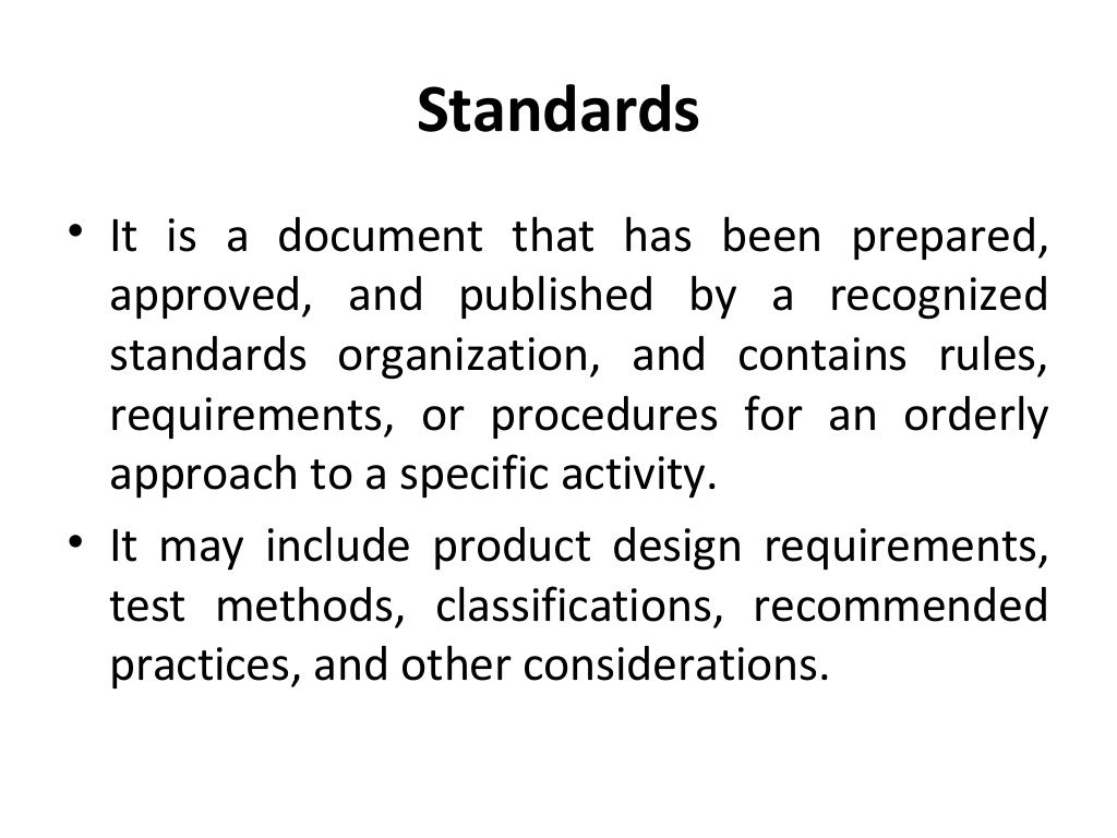 APPAREL QUALITY STANDARD AND IMPLEMENTATION