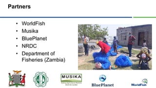 Partners
• WorldFish
• Musika
• BluePlanet
• NRDC
• Department of
Fisheries (Zambia)
 