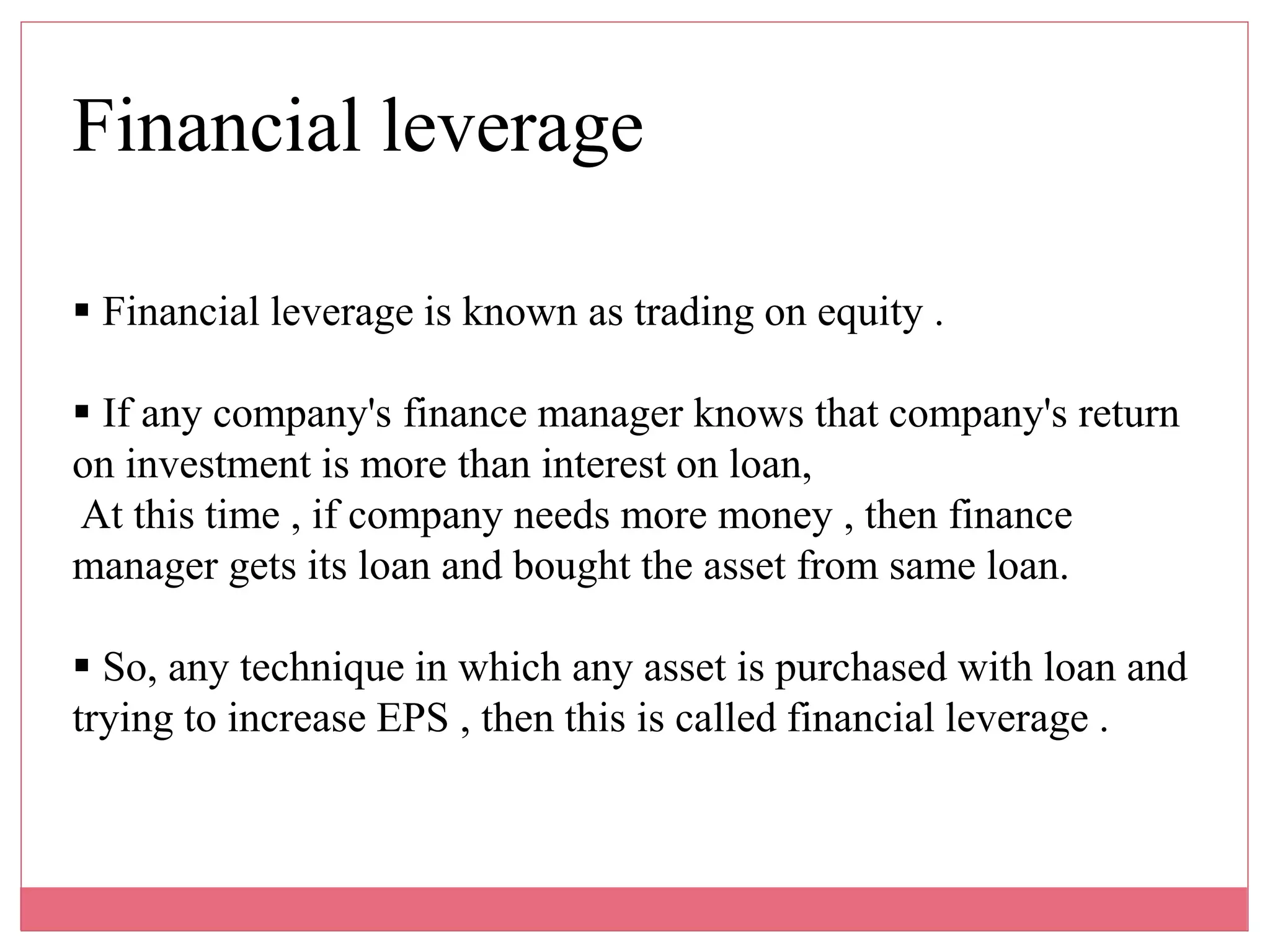 Capital Structure and Leverage | PPTX