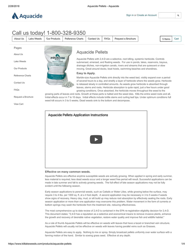 Aquacide pellets effective on many common weeds PDF