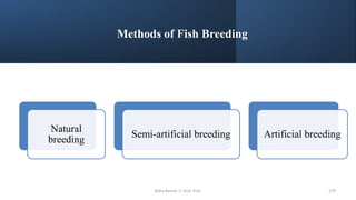 Methods of Fish Breeding
Natural
breeding
Semi-artificial breeding Artificial breeding
Boby Basnet || Asst. Prof. 279
 