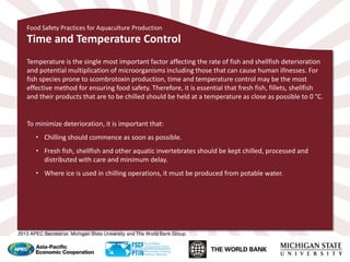 Aquaculture 3 - Food Safety Practices for Aquaculture Production 2013 | PDF