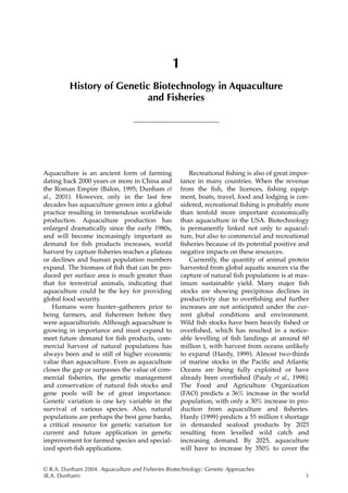 Aquaculture and fisheries biotechnology genetic approaches | PDF