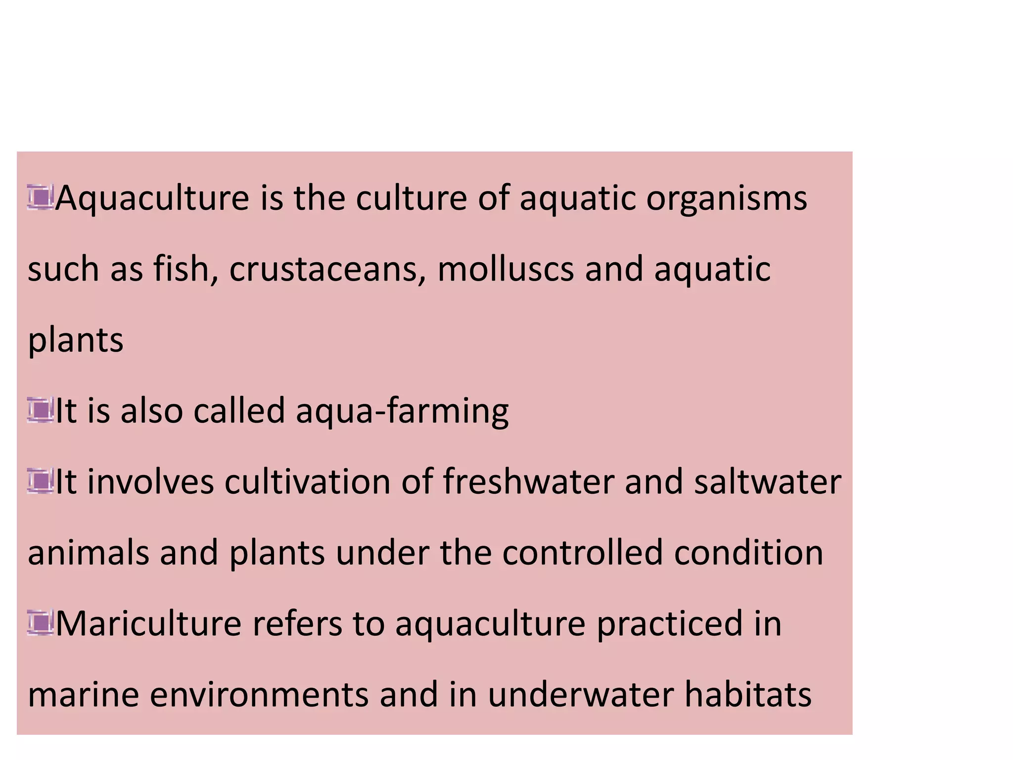 Aquaculture Introduction Pptx