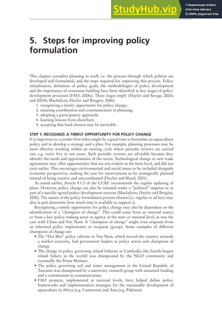 Aquaculture Planning Policy Formulation And Implementation For ...