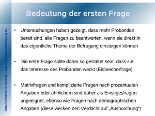 Fragebogendesign