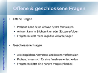 Fragebogendesign