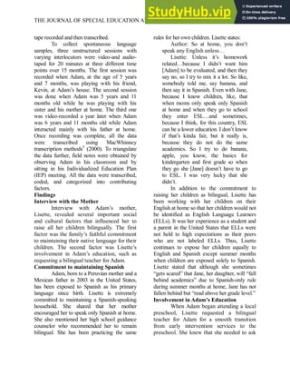 A Qualitative Case Study On A Bilingual Child With Autism Spectrum ...