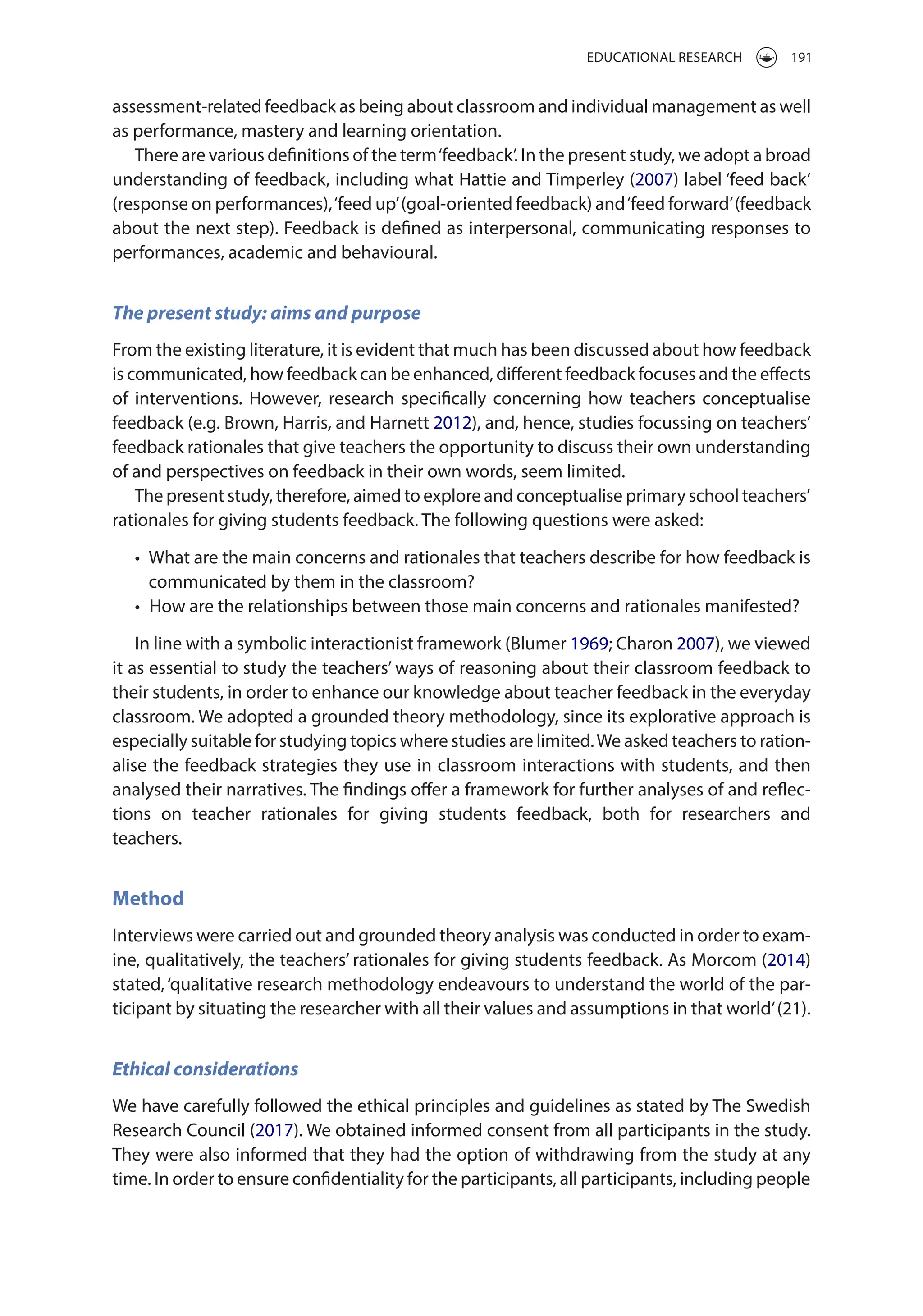 A qualitative study of primary teachers classroom feedback rationales.pdf