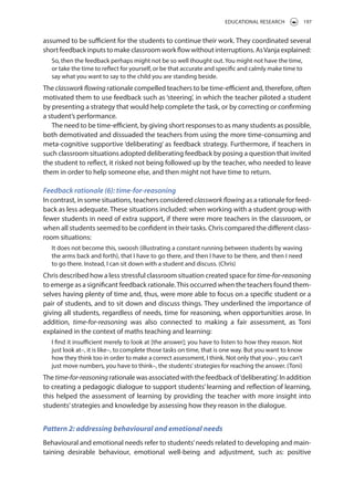 A qualitative study of primary teachers classroom feedback rationales ...