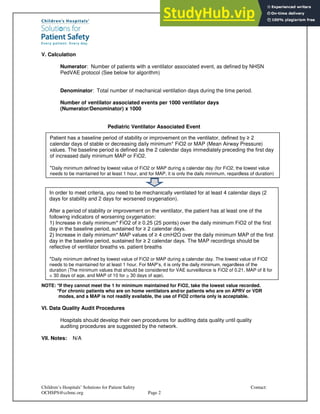 Pedvae Algorithm A Quality Improvement Approach To Reduce Unplanned Extubation In The ...
