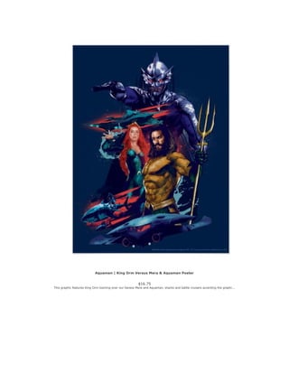 Aquaman | King Orm Versus Mera & Aquaman Poster
$16.75
This graphic features King Orm looming over our hereos Mera and Aqu...