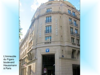 L'immeuble
du Figaro
boulevard
Haussmann
à Paris
 