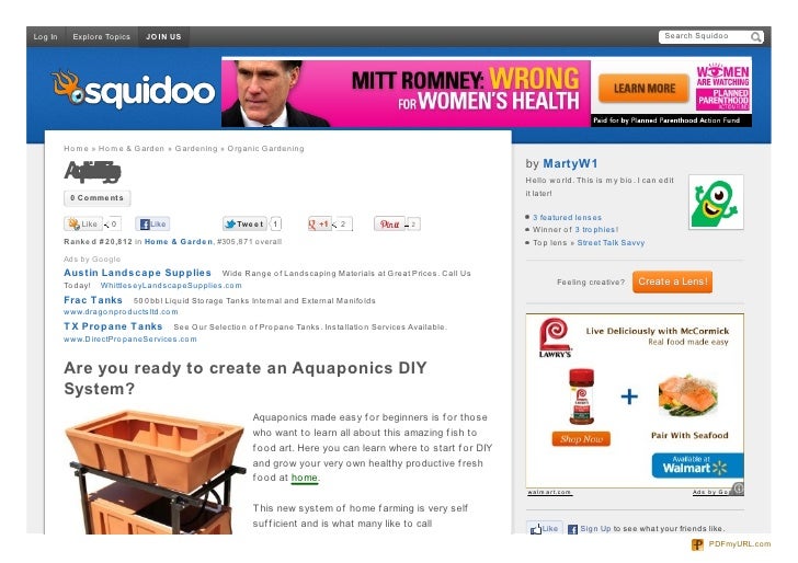 Aquaponics DIY For Beginners