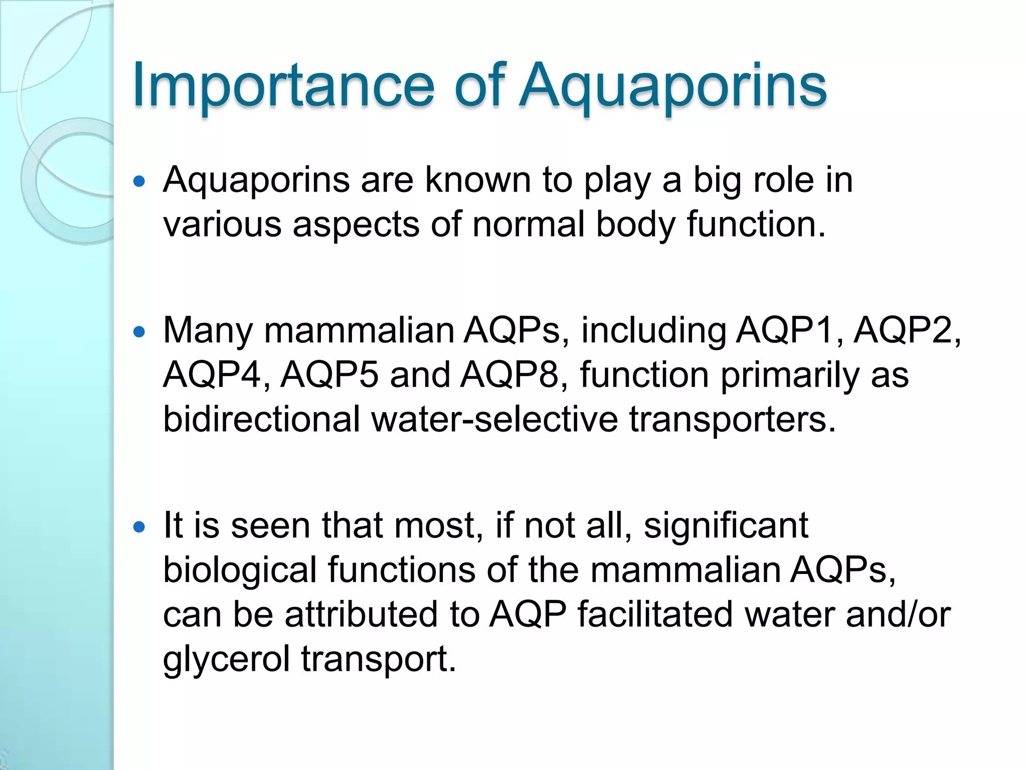 Aquaporins | PPTX
