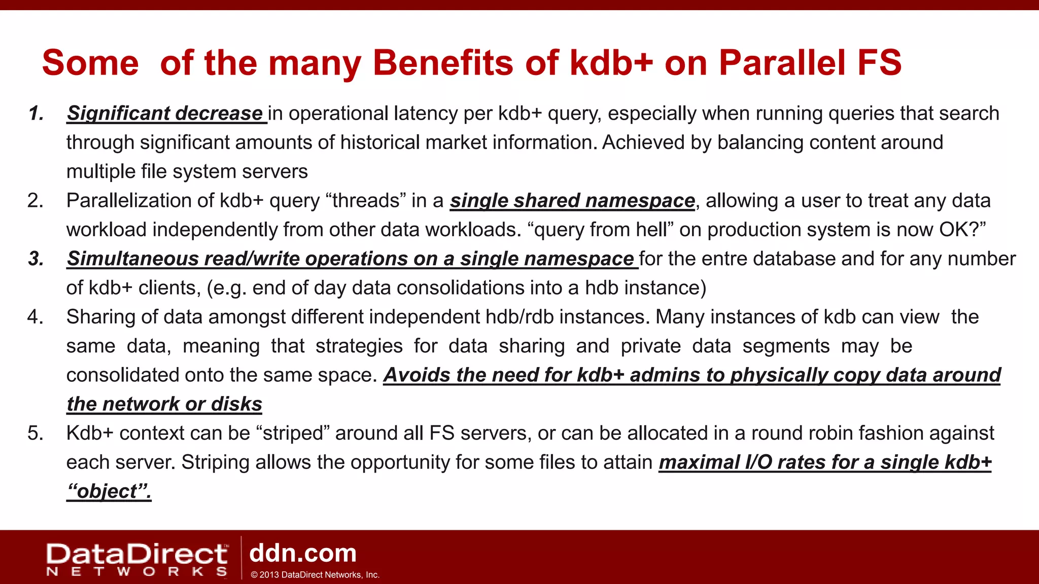 AquaQ Analytics Kx Event - Data Direct Networks Presentation | PPTX ...