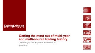 Getting the most out of multi-year
and multi-source trading history
Glenn Wright, EMEA Systems Architect DDN
June 2014
 