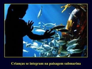 Crianças se integram na paisagem submarina 