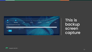 Copyright © SUSE 2021
This is
backup
screen
capture
 