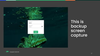 Copyright © SUSE 2021
This is
backup
screen
capture
 
