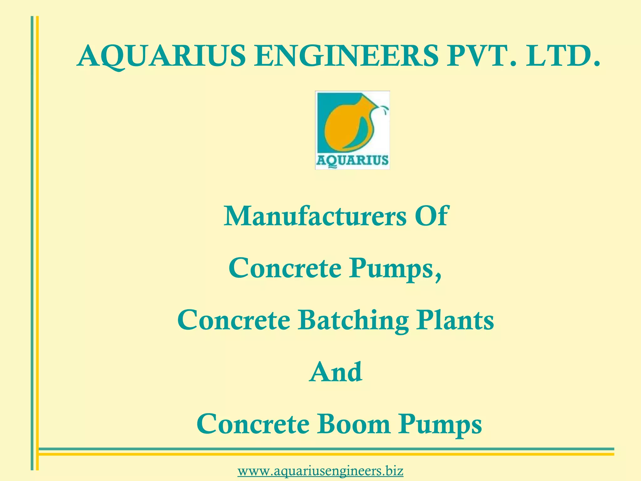 Aquarius engineers pvt. ltd. PPT