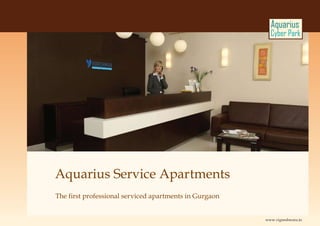 Aquarius Service Apartments
The first professional serviced apartments in Gurgaon


                                                        www.vigneshwara.in
 