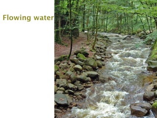 Flowing water.
 