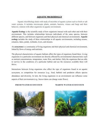 AQUATIC MICROBIOLOGY | PDF