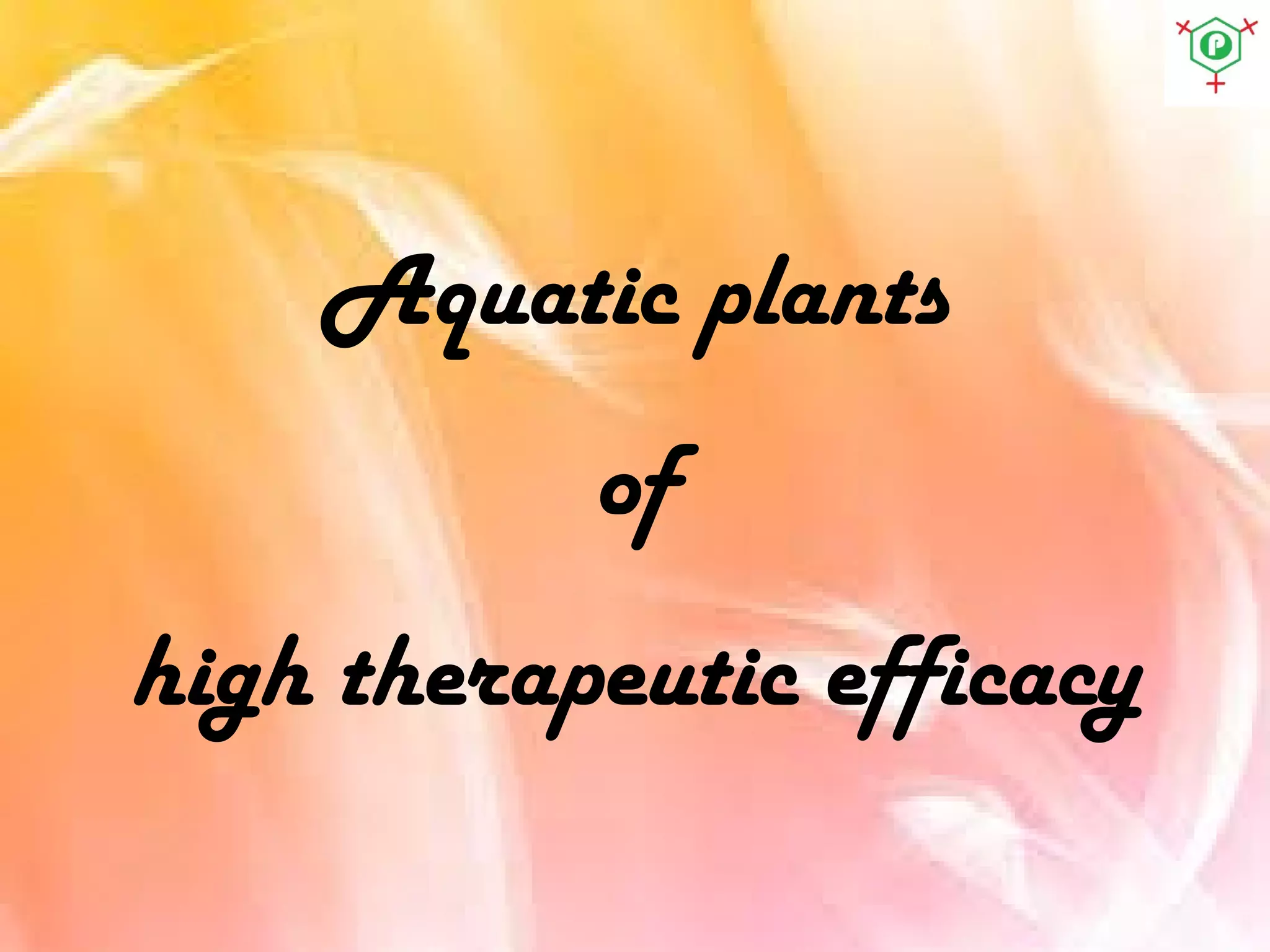 Aquatic plants PPT
