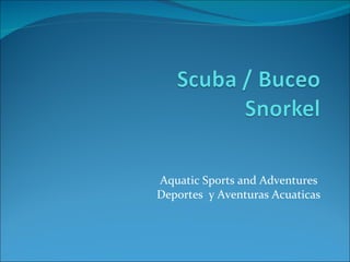 Aquatic Sports and Adventures  Deportes  y Aventuras Acuaticas 