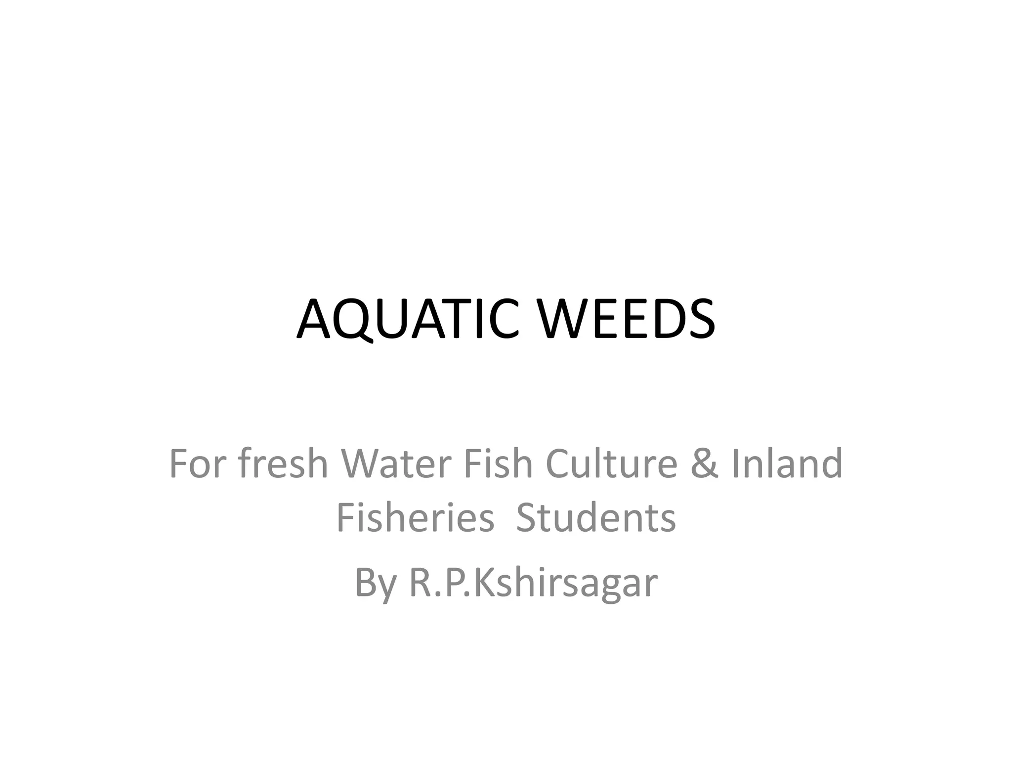 Aquatic weeds. classification, characterspptx.pptx1 PPT