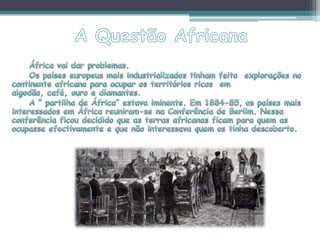  a alta burguesia estava cada vez mais rica através da indústria, comércio e agricultura;
